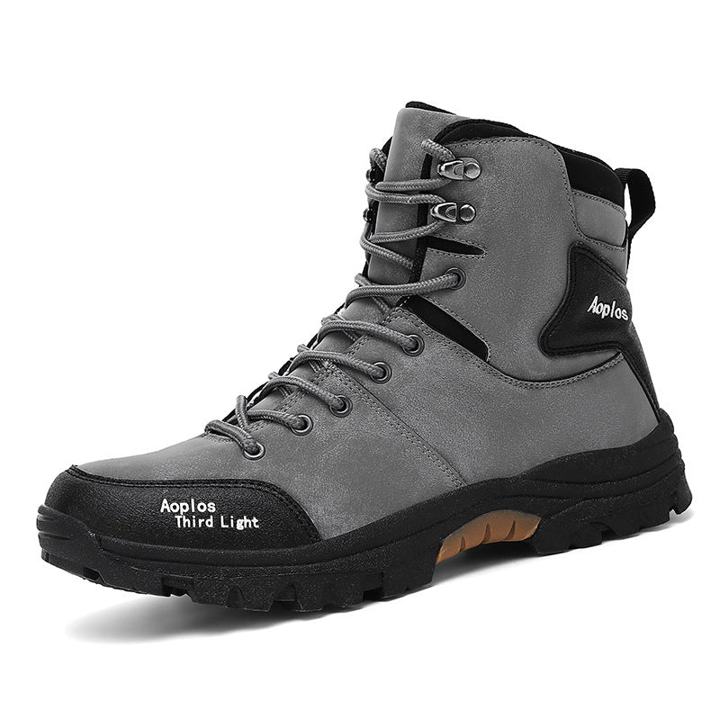 (⏰Limited Time 70% Off Event) Men's Waterproof Non-slip Anti-puncture Hiking Boots Ankle Support Wide Toe Arch Support Orthopedic Work Boots