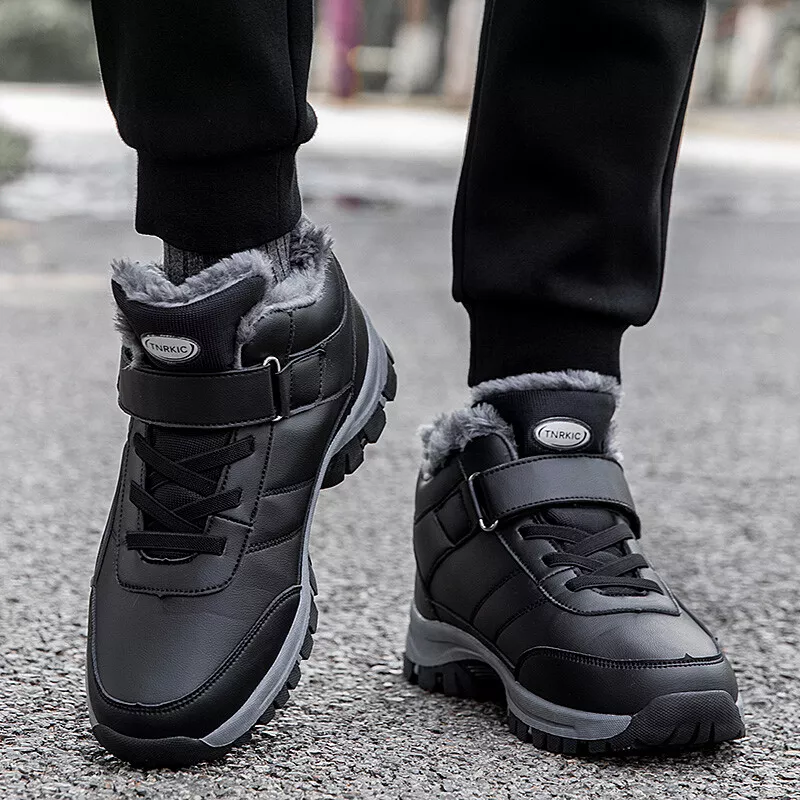 (Begrenzte Zeit 49% Rabattaktion) Herren Winter Warme Orthopädische Wander-Schneestiefel Wasserdicht Rutschfest Breite Zehenkappe Fußgewölbestütze Arbeitsstiefel