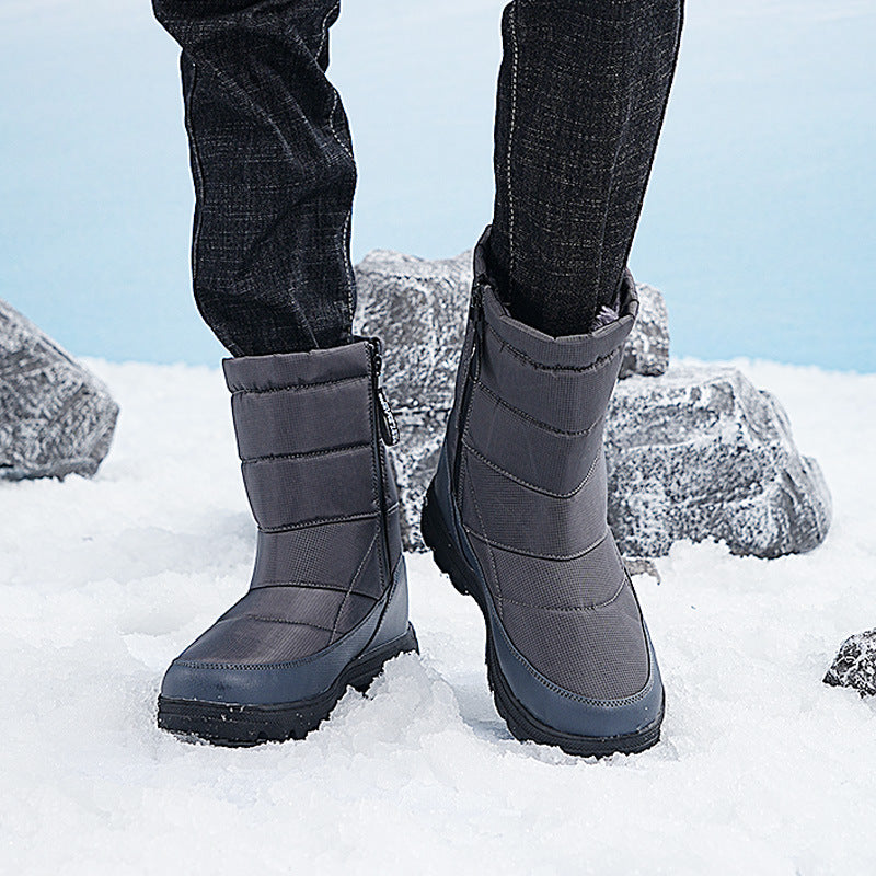 (Zeitlich begrenztes 70% Rabatt-Event) Herren 2024 Winter Neuer Stil Warme Wasserdichte Rutschfeste Stichfeste One-Step Schneestiefel Orthopädische Knöchelunterstützung Breite Zehen-Fußgewölbestütze Wanderstiefel