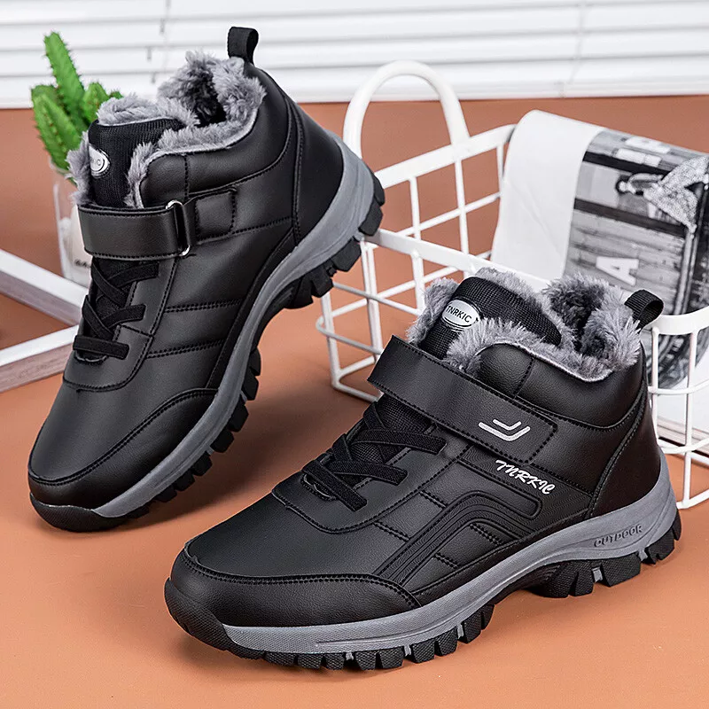 (Begrenzte Zeit 49% Rabattaktion) Herren Winter Warme Orthopädische Wander-Schneestiefel Wasserdicht Rutschfest Breite Zehenkappe Fußgewölbestütze Arbeitsstiefel