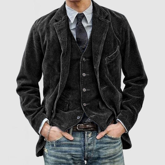 Herren Vintage Kord-Sakko mit Revers
