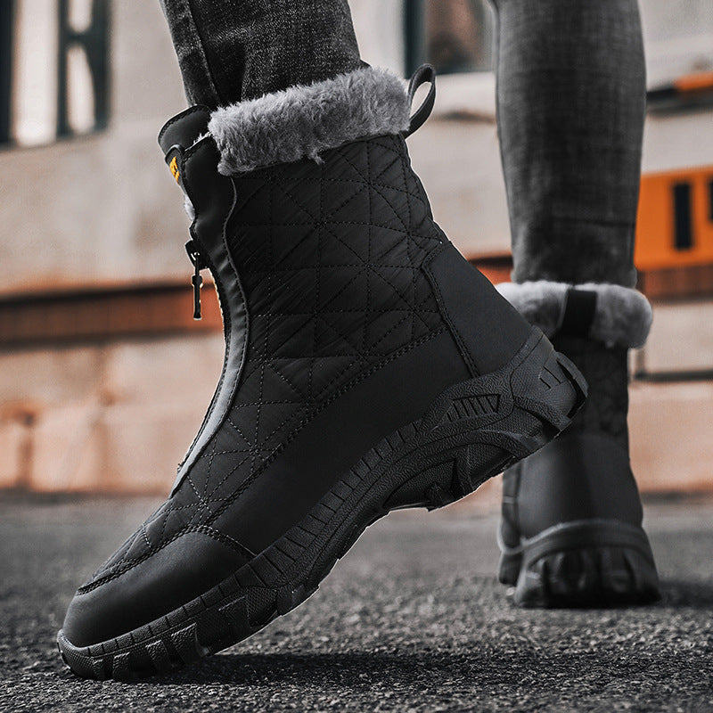 (Limited Time 70% Discount Event) Men's 2024 Winter New Wide Toe Ankle Support Orthopedic Arch Support Snow Boots Warm Waterproof Non-slip Anti-puncture Hiking Boots