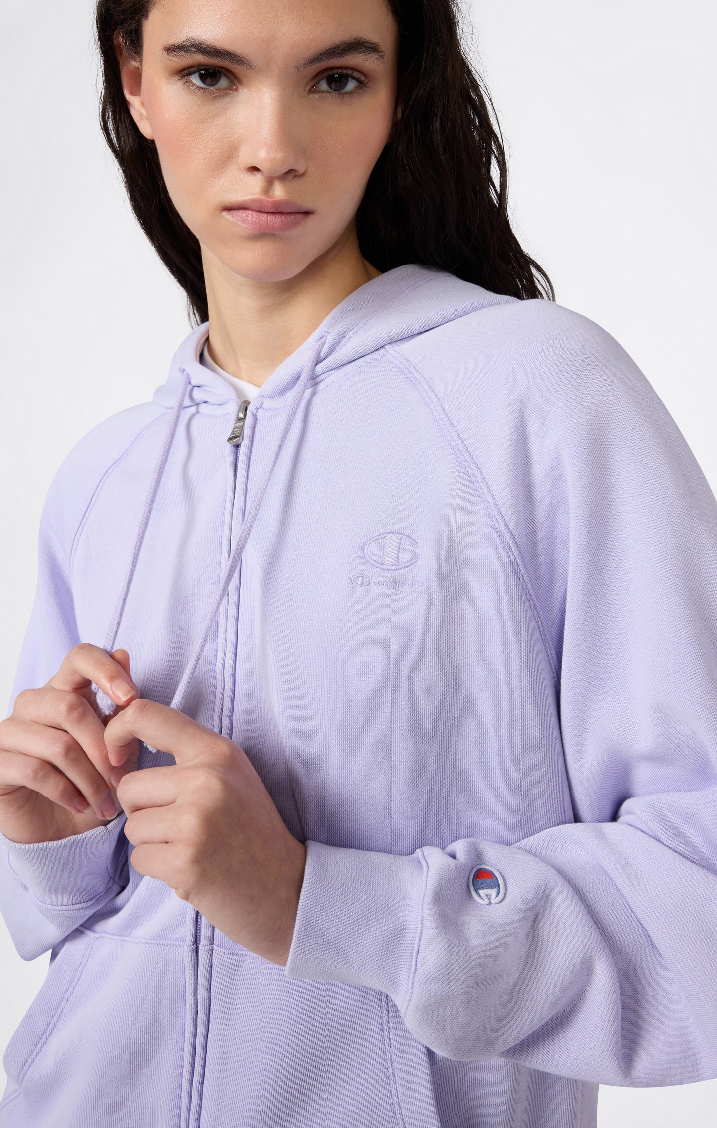 Damen-Kapuzenjacke mit durchgehendem Reißverschluss „Icons“ im Used-Look