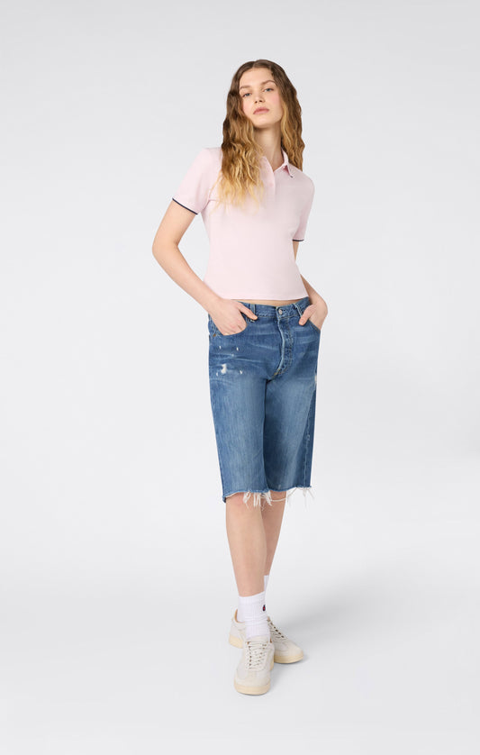 Kurzes Poloshirt für Damen