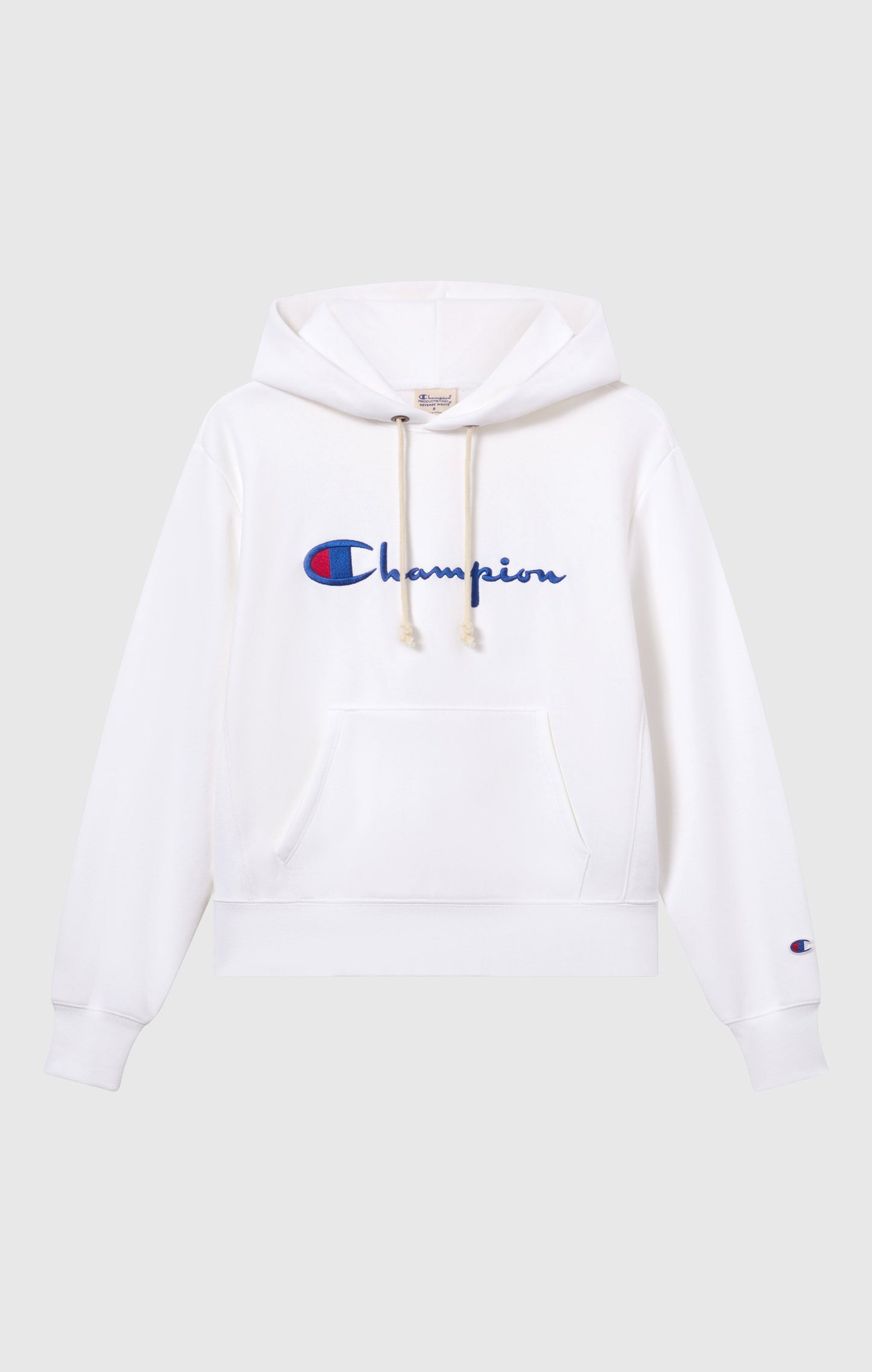 Leichter Reverse-Weave-Kapuzenpullover für Damen mit gesticktem Logo