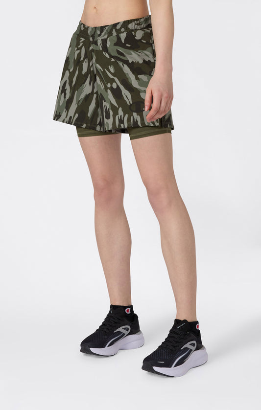 Damen 3 2-in-1 Kompressionsshorts Combat