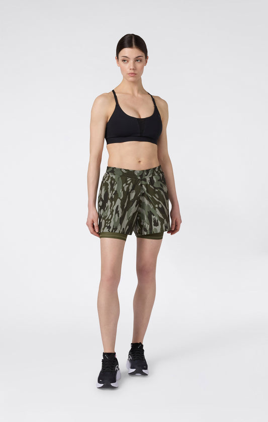Damen 3 2-in-1 Kompressionsshorts Combat