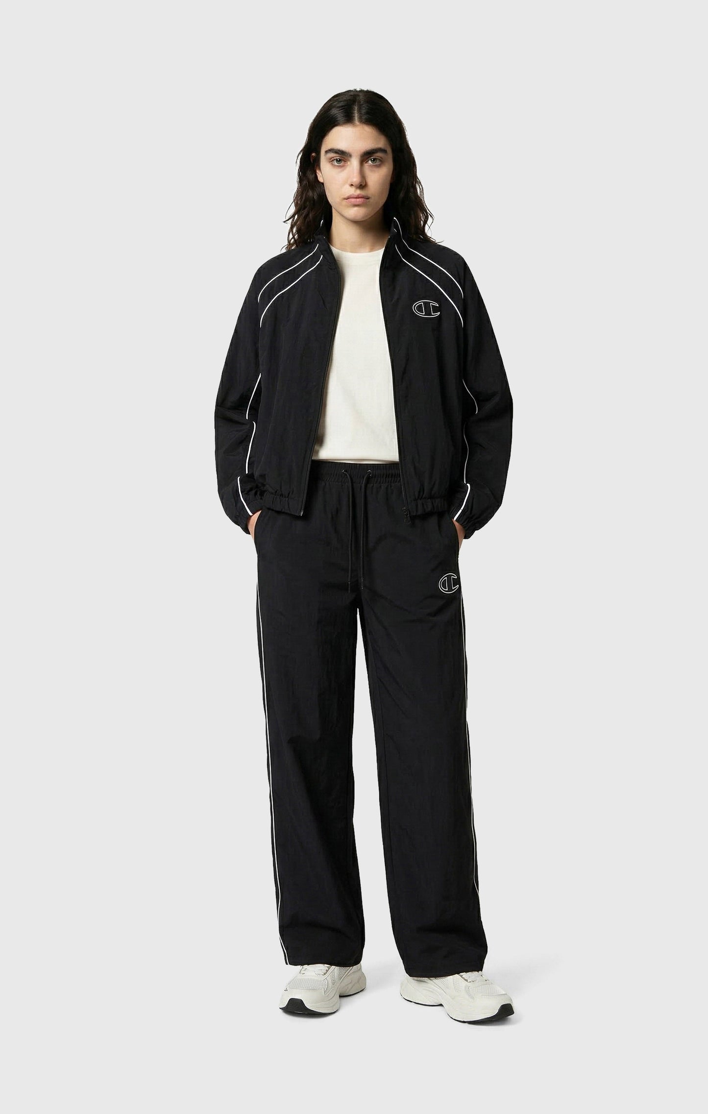Women's Loose Fit Woven Nylon Pants