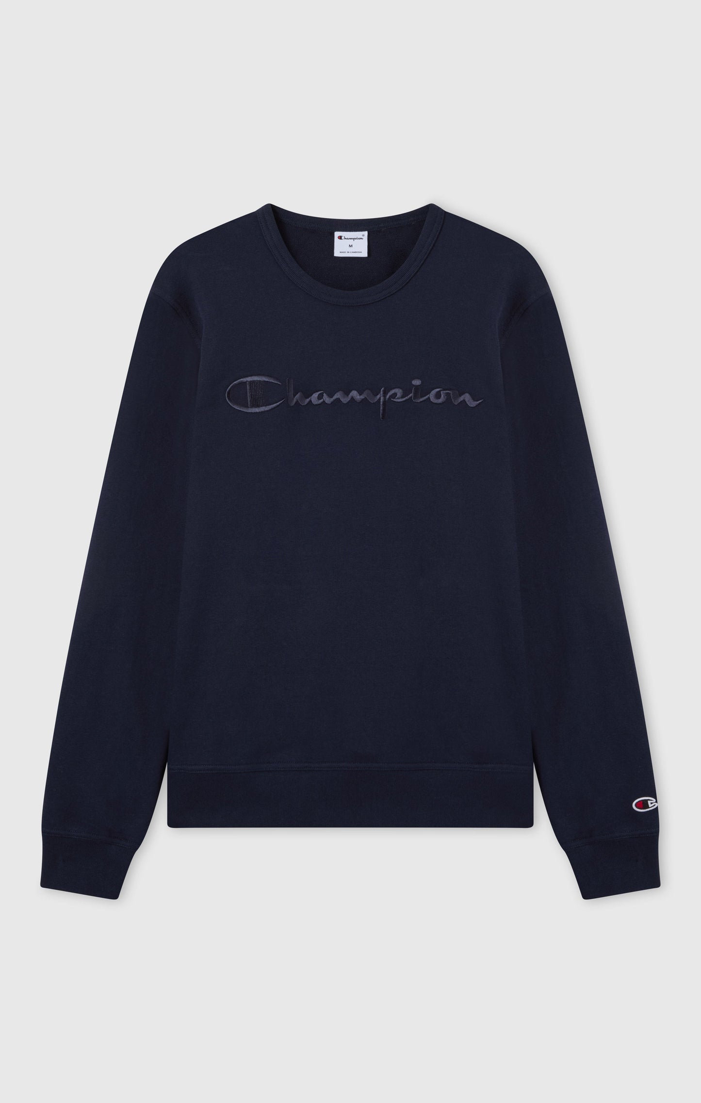 Herren-Sweatshirt mit Rundhalsausschnitt und Ton-in-Ton-Logos