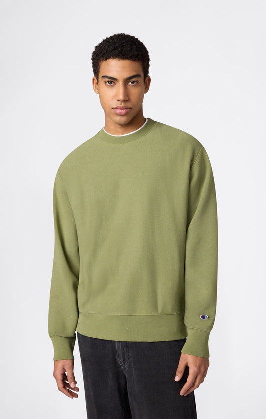 Herren-Rundhals-Sweatshirt, leicht, Reverse Weave