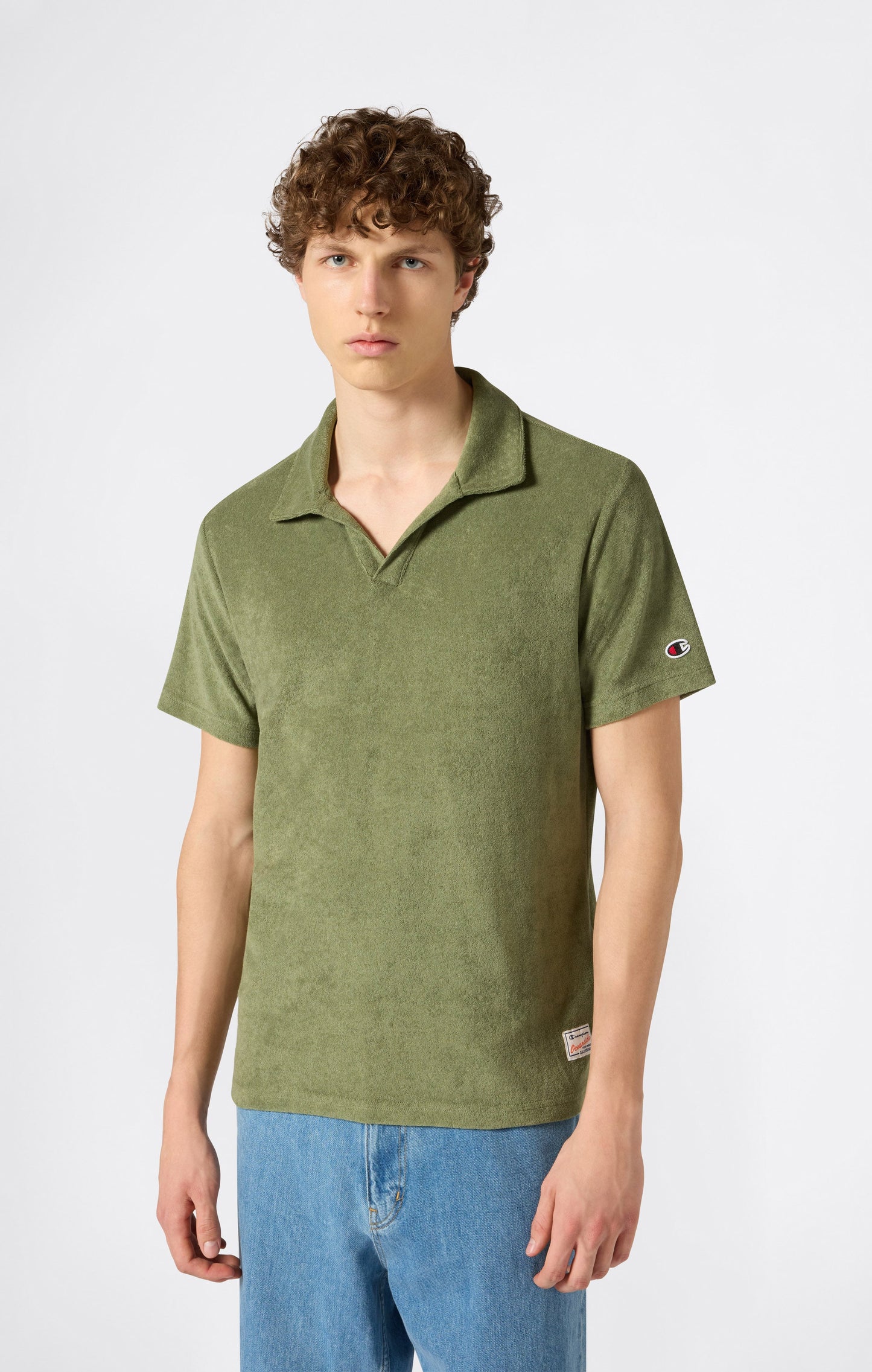 Men's Towel Terry Polo Shirt