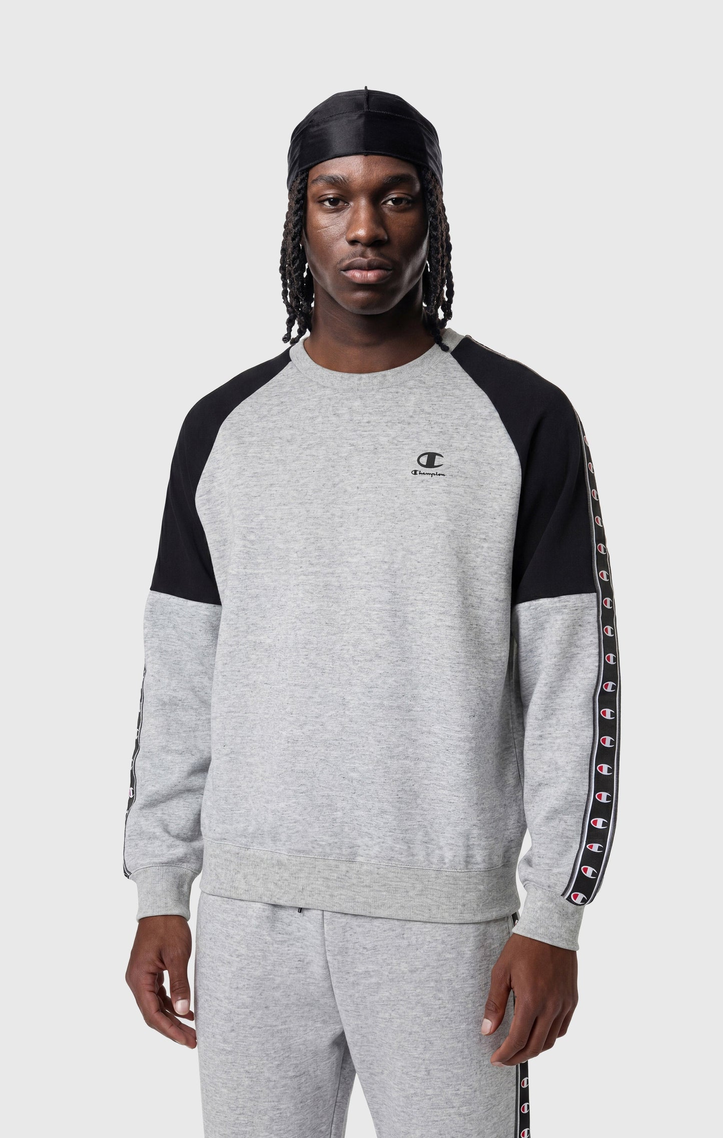 Herren Interlock Tape Logo Rundhals-Sweatshirt