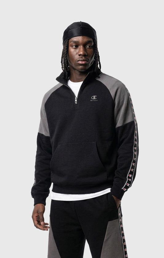 Men's Interlock Half Zip Tape Logo Sweatshirt