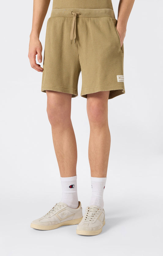 Herren-Bermudashorts aus gewaschenem Waffelpiqué