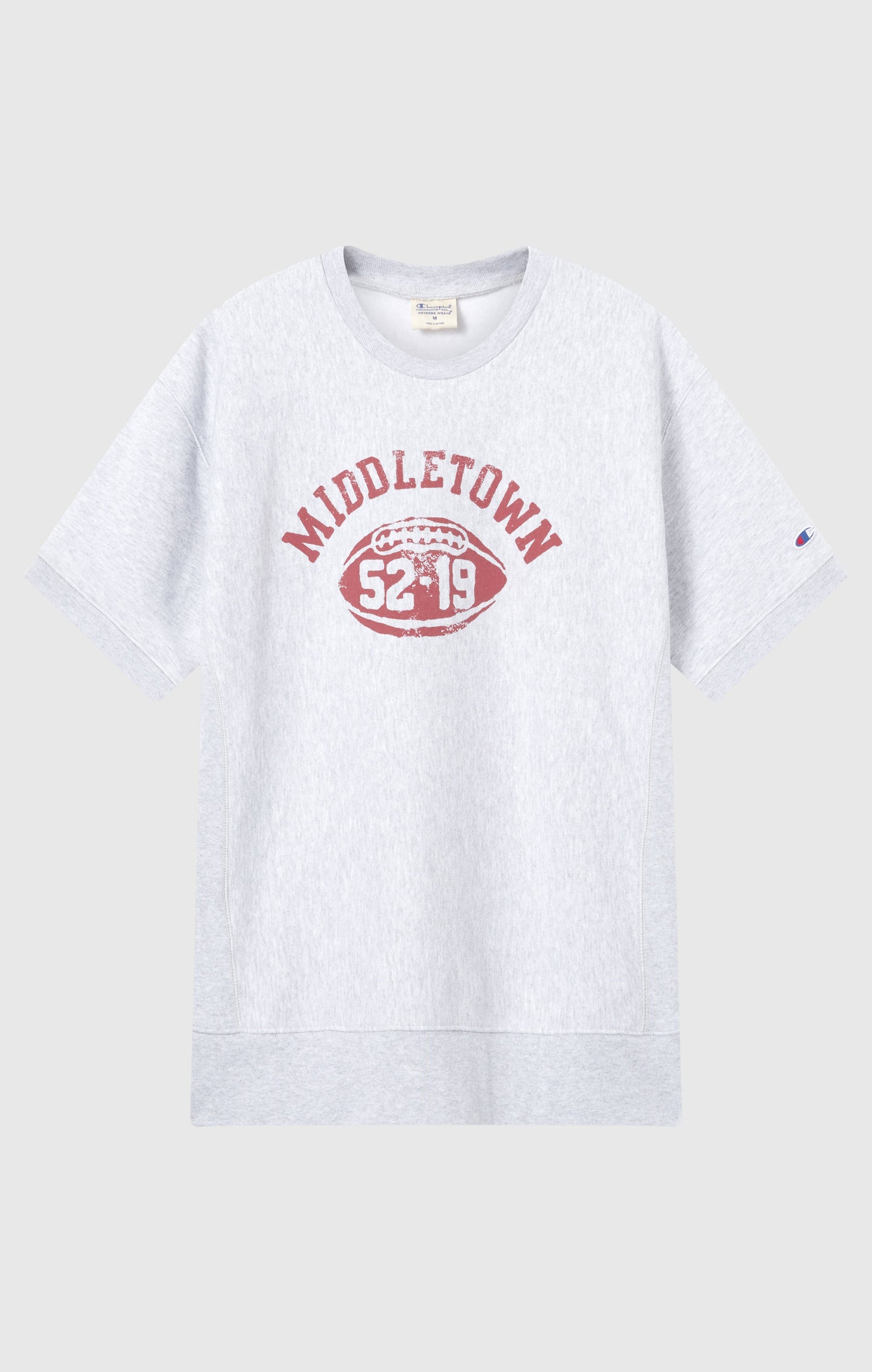 Herren-Sweatshirt mit kurzen Ärmeln, angerauter Innenseite und „Reverse Weave“-Print