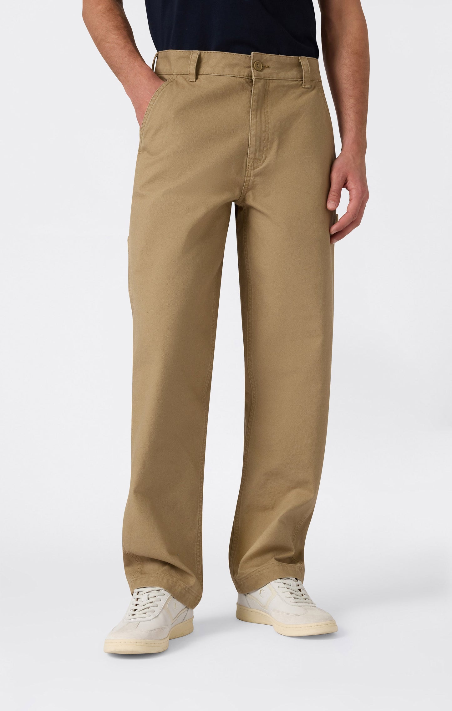 Men's Heavy Cotton Canvas Cargo Pants Reverse Weave