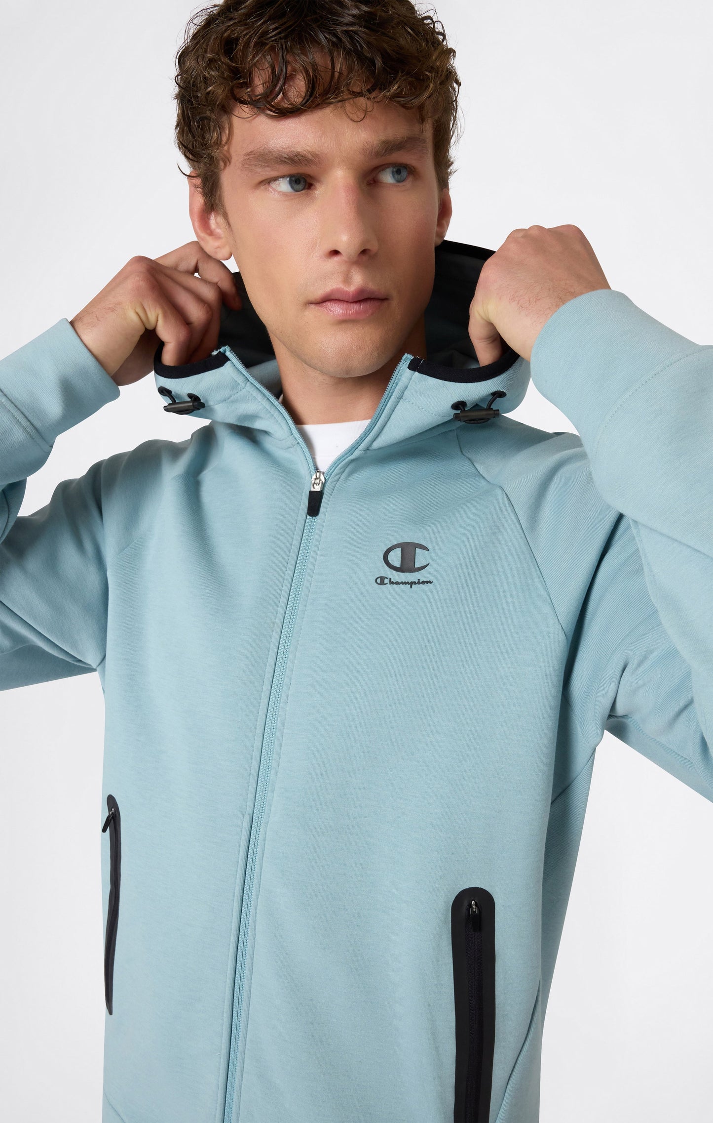 Herren C-Tech Kapuzen-Sweatshirt mit durchgehendem Reißverschluss