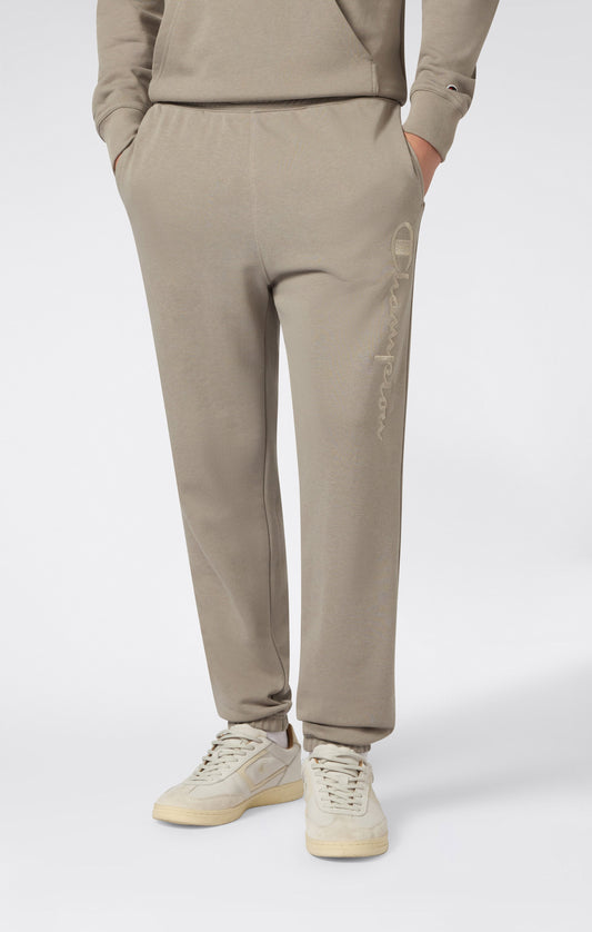 Herren-Leichthose mit elastischen Bündchen und tonalen Maxi-Logo-Ikonen in Stickerei