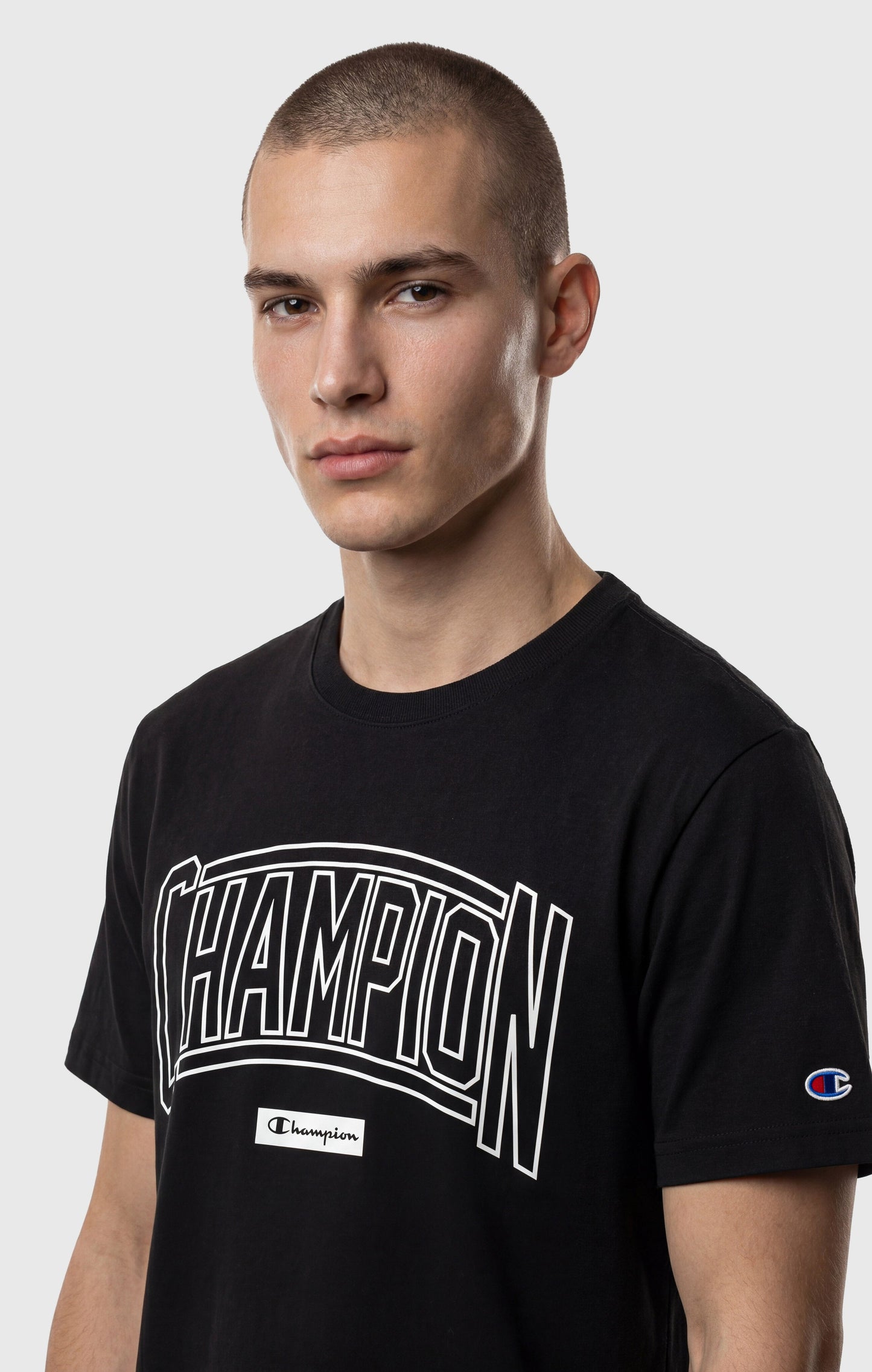 Men's Crewneck T-Shirt With Puff Print Logo