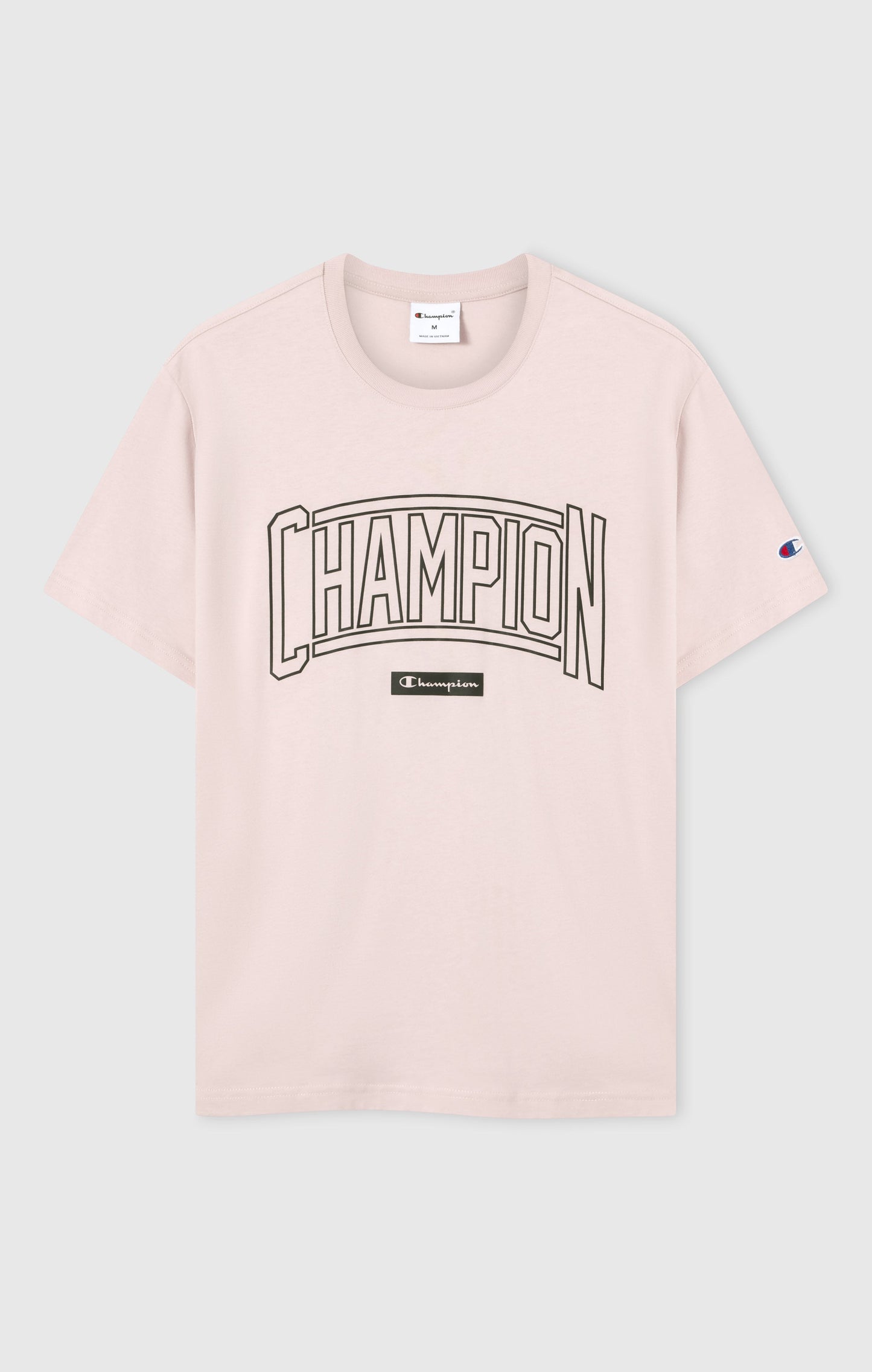 Herren Rundhals-T-Shirt mit Puffdruck-Logo