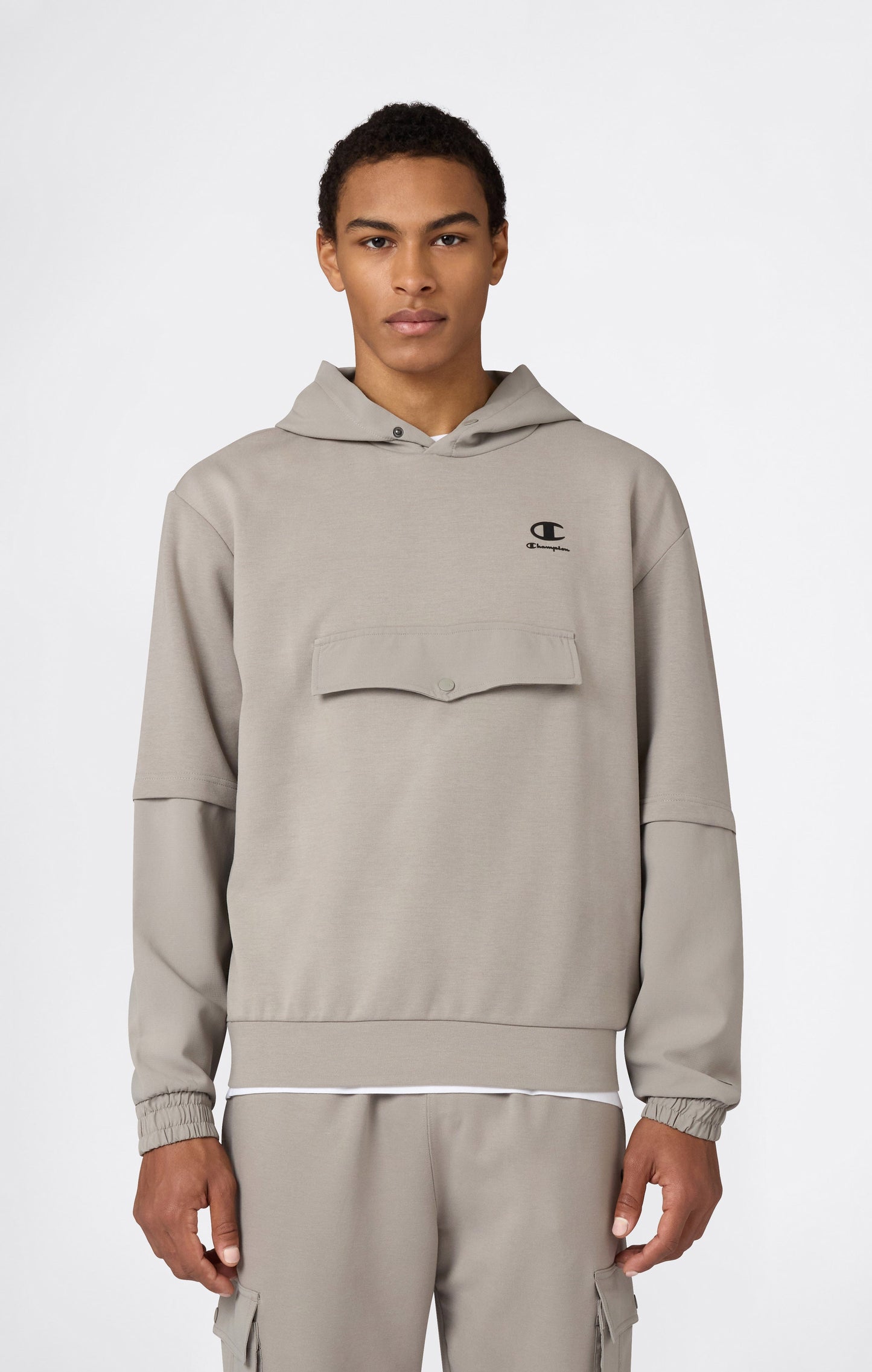 Herren C-Tech Materialmix Kapuzen-Sweatshirt
