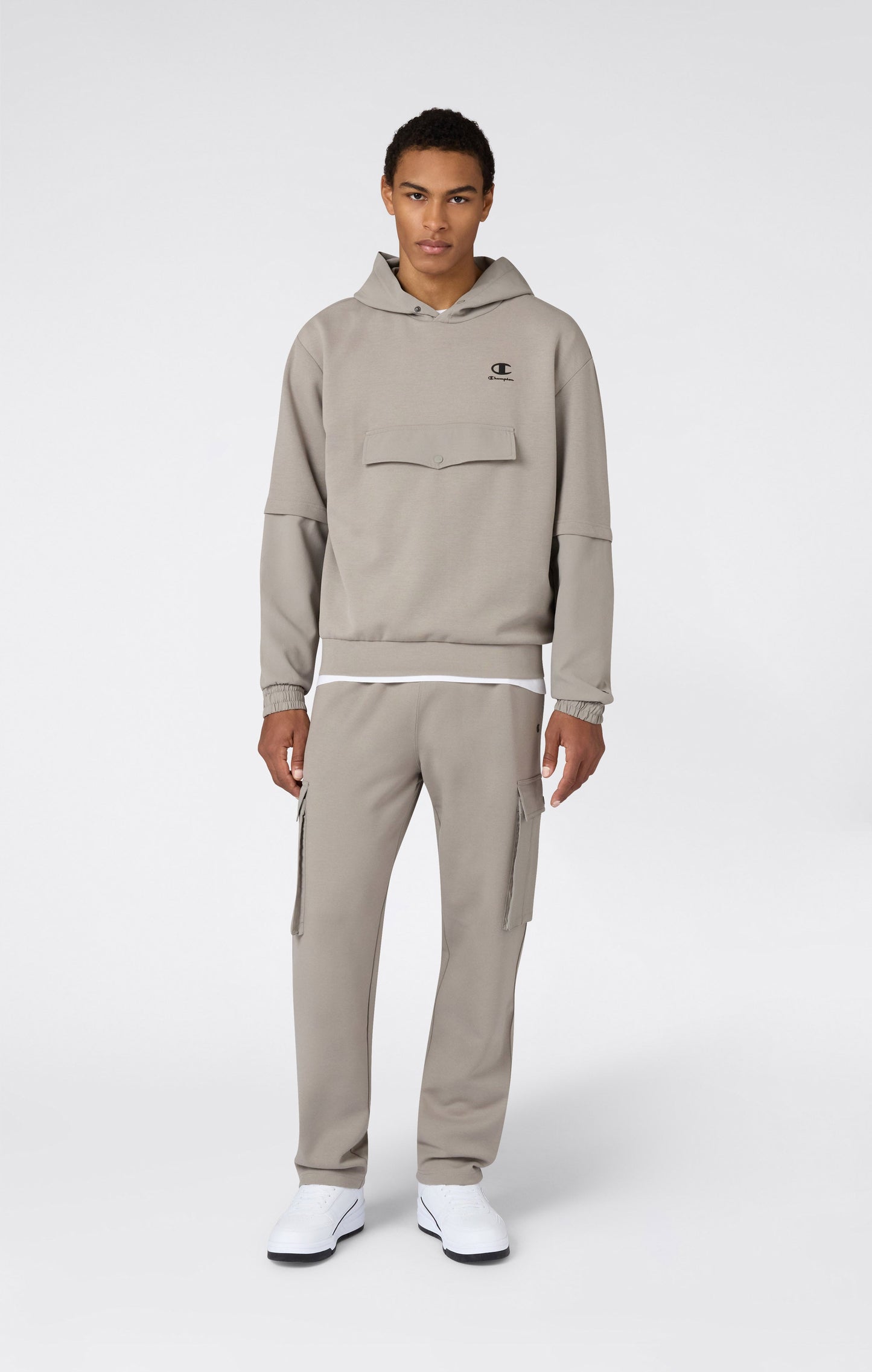 Herren C-Tech Materialmix Kapuzen-Sweatshirt