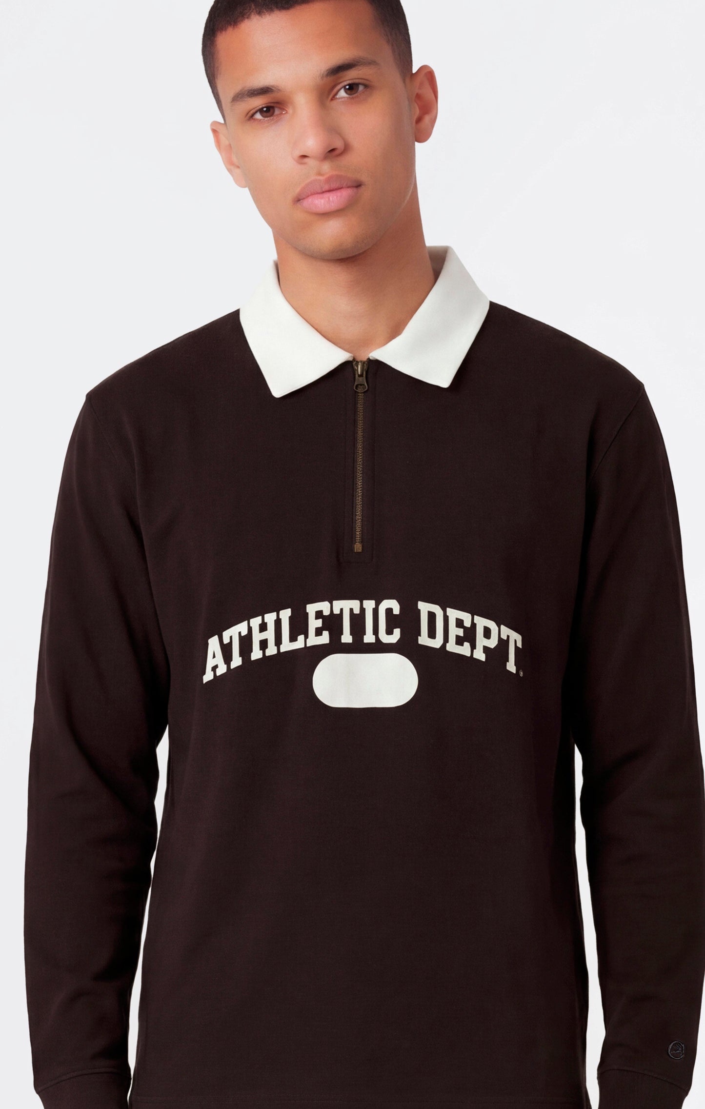 Herren Langarm Half-Zip Polo-Shirt Time Capsule