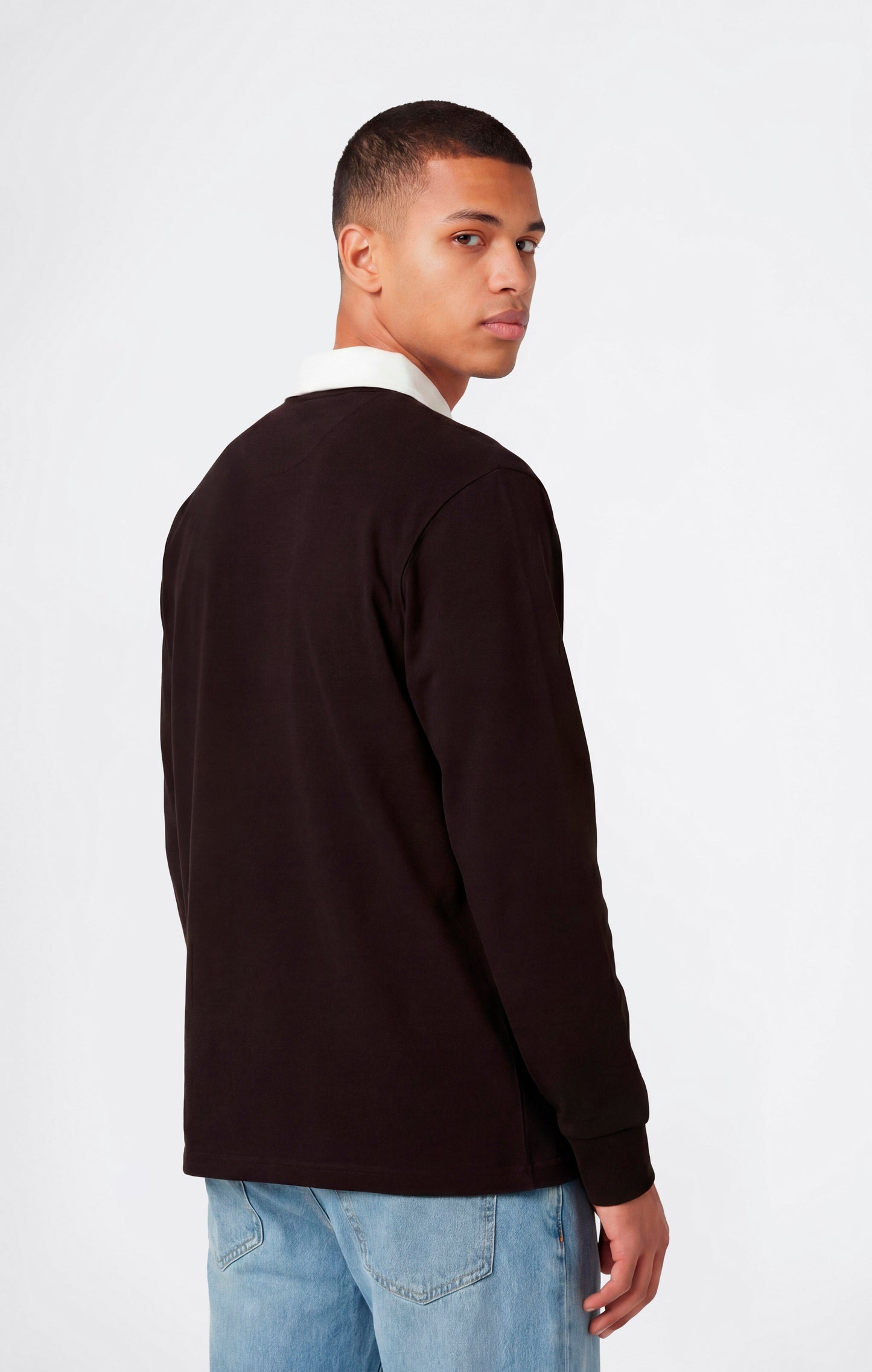 Herren Langarm Half-Zip Polo-Shirt Time Capsule