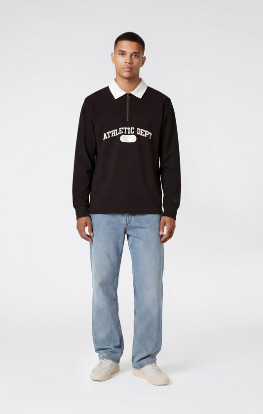 Herren Langarm Half-Zip Polo-Shirt Time Capsule