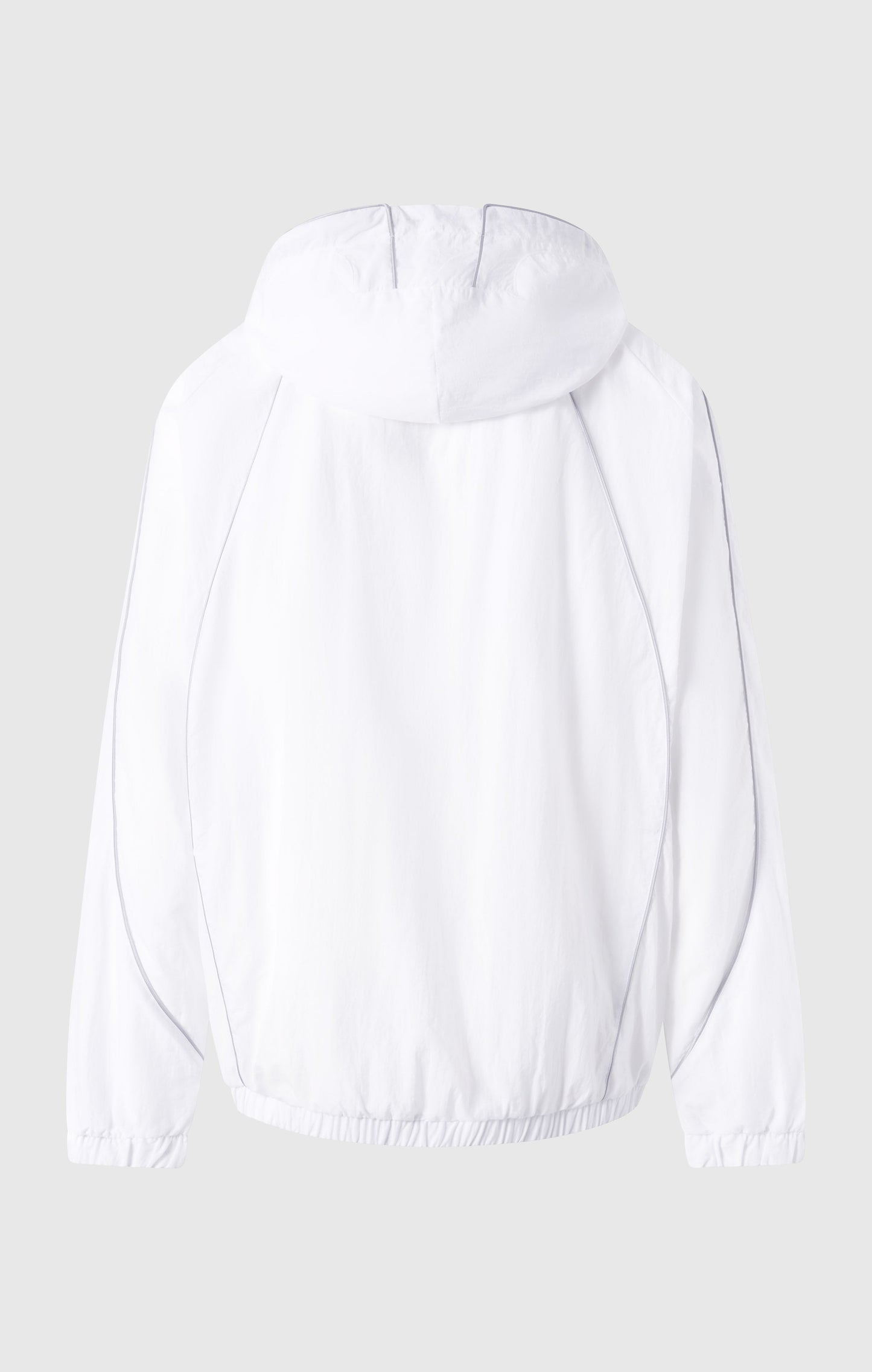 Herren-Trainingsjacke mit durchgehendem Reißverschluss, Kapuze, aus gewebtem Nylon, lockere Passform