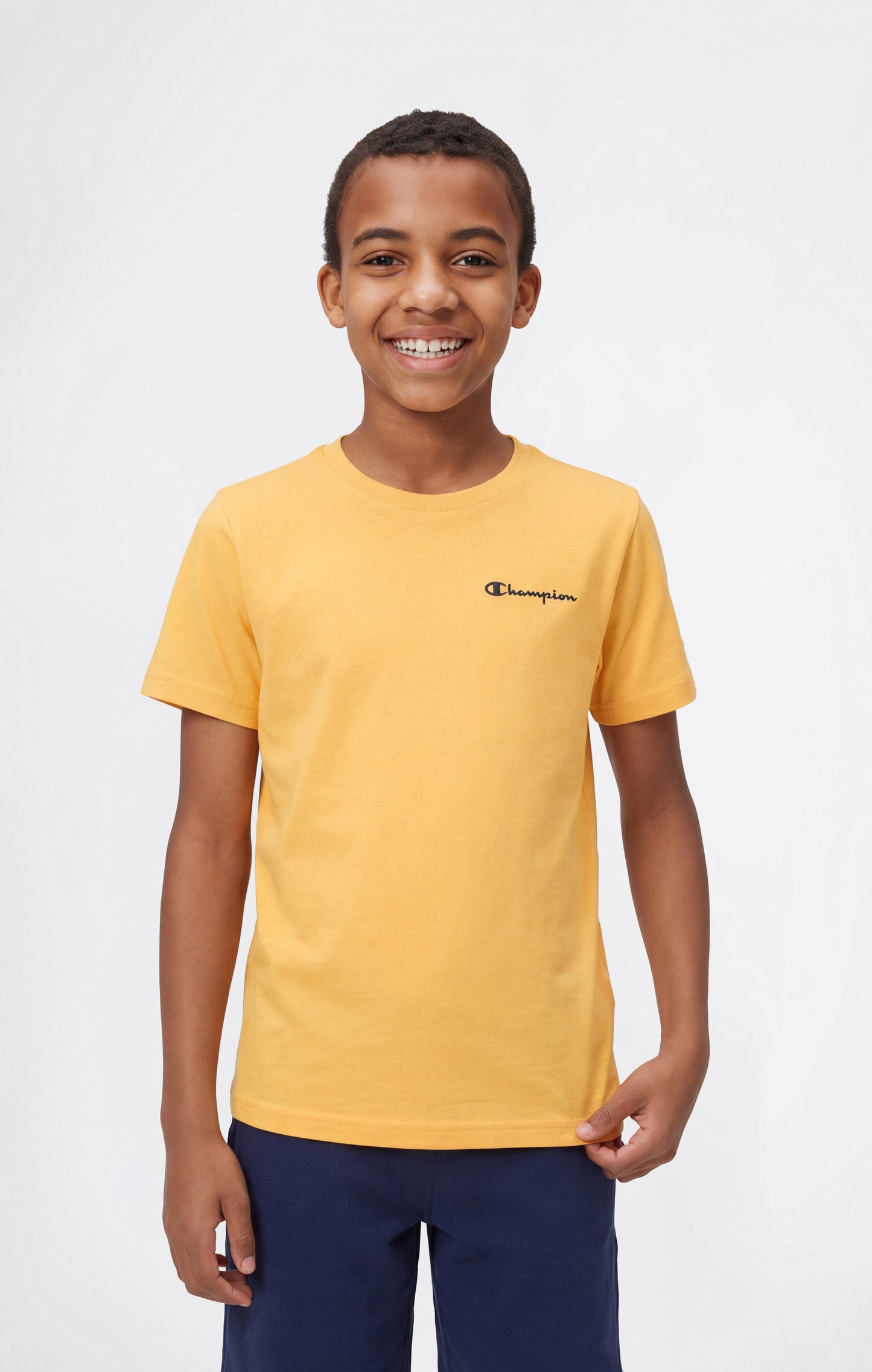 Jungen T-Shirt mit Rundhalsausschnitt und kleinem Script-Logo Icons