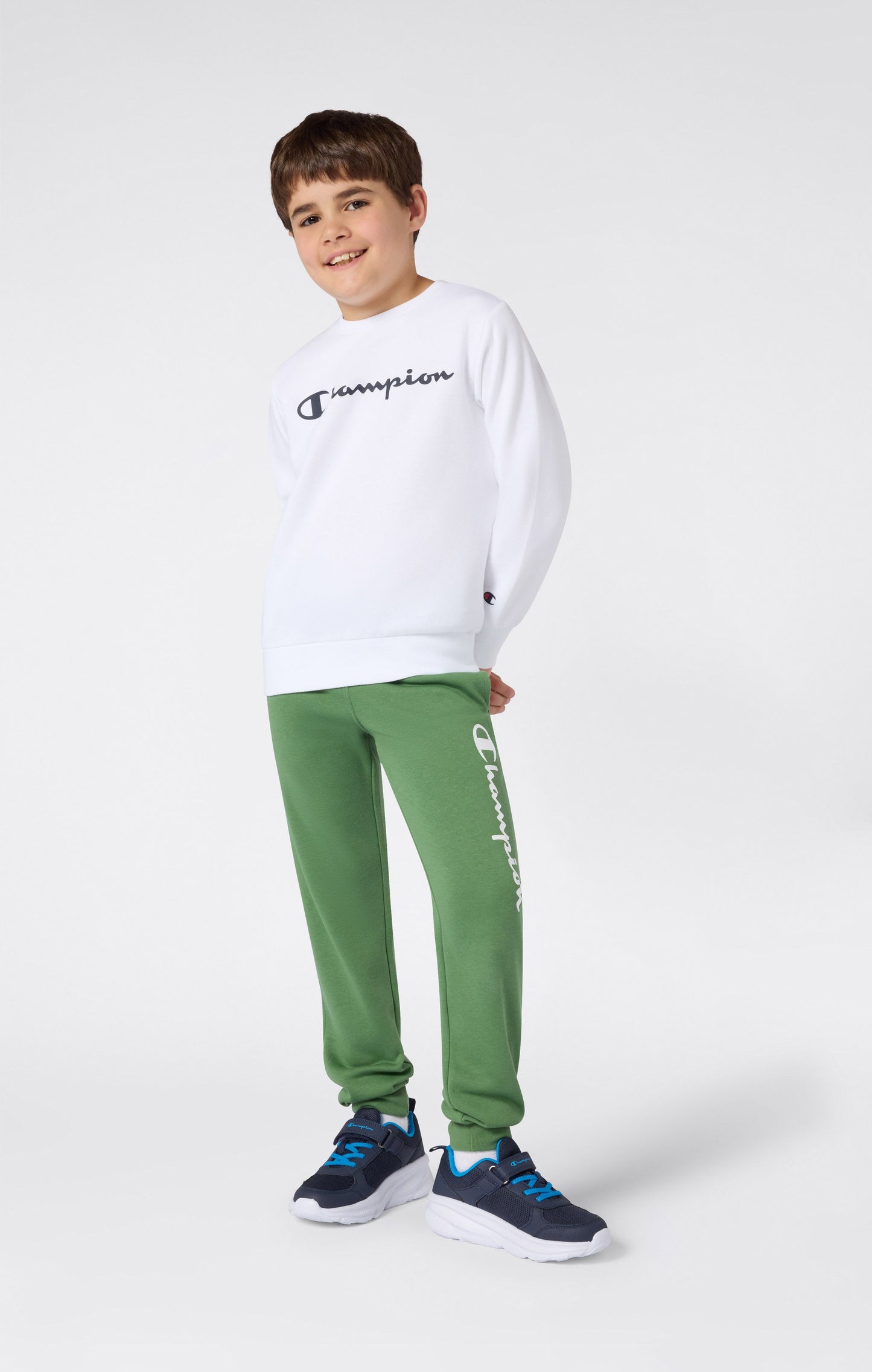 Leichtes Rundhals-Sweatshirt für Jungen mit Maxi-Print-Logo