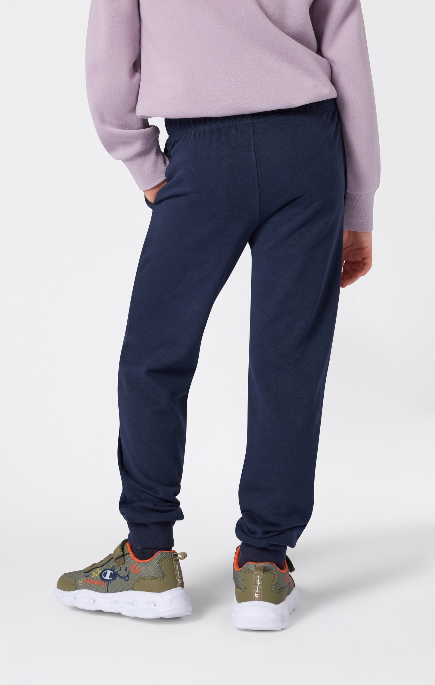 Boys' Lightweight Jogger Pants with Rib Cuffs and Maxi Printed Logo