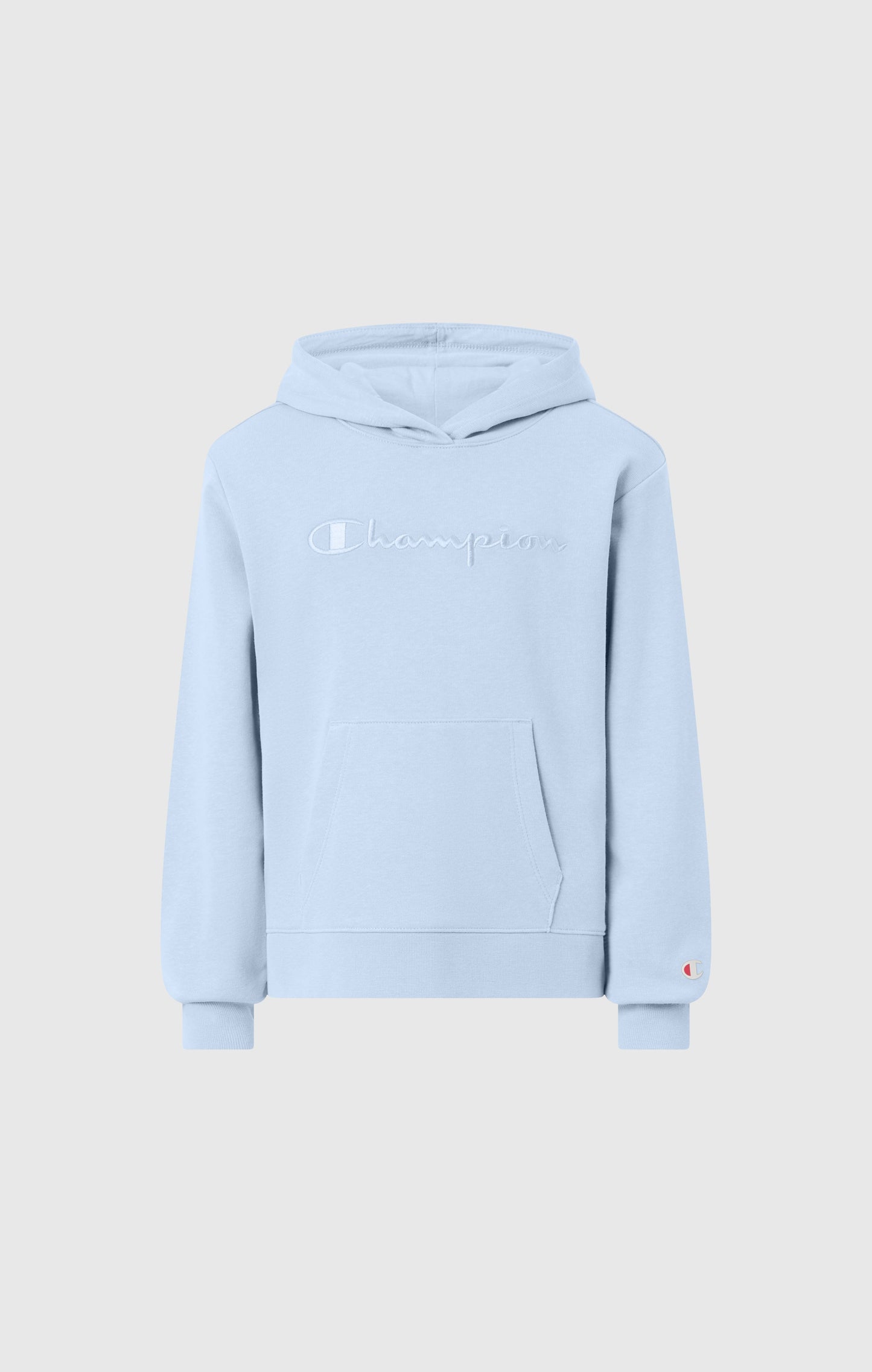 Leichter Kapuzenpullover für Mädchen mit Ton-in-Ton gestickten Maxi-Logo-Symbolen