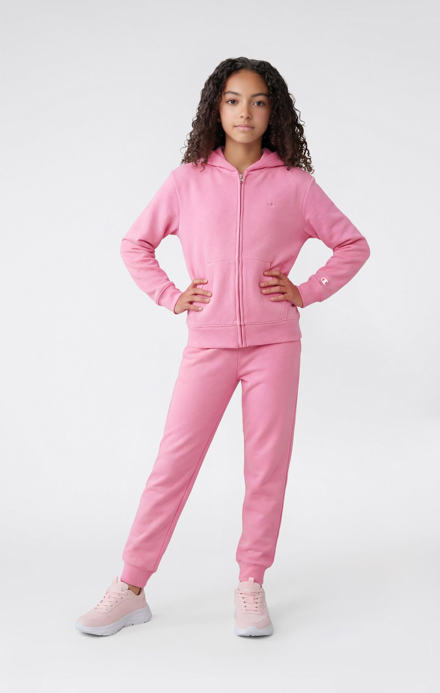 Girls' Lightweight Full Zip Hooded Sweatshirt Icons