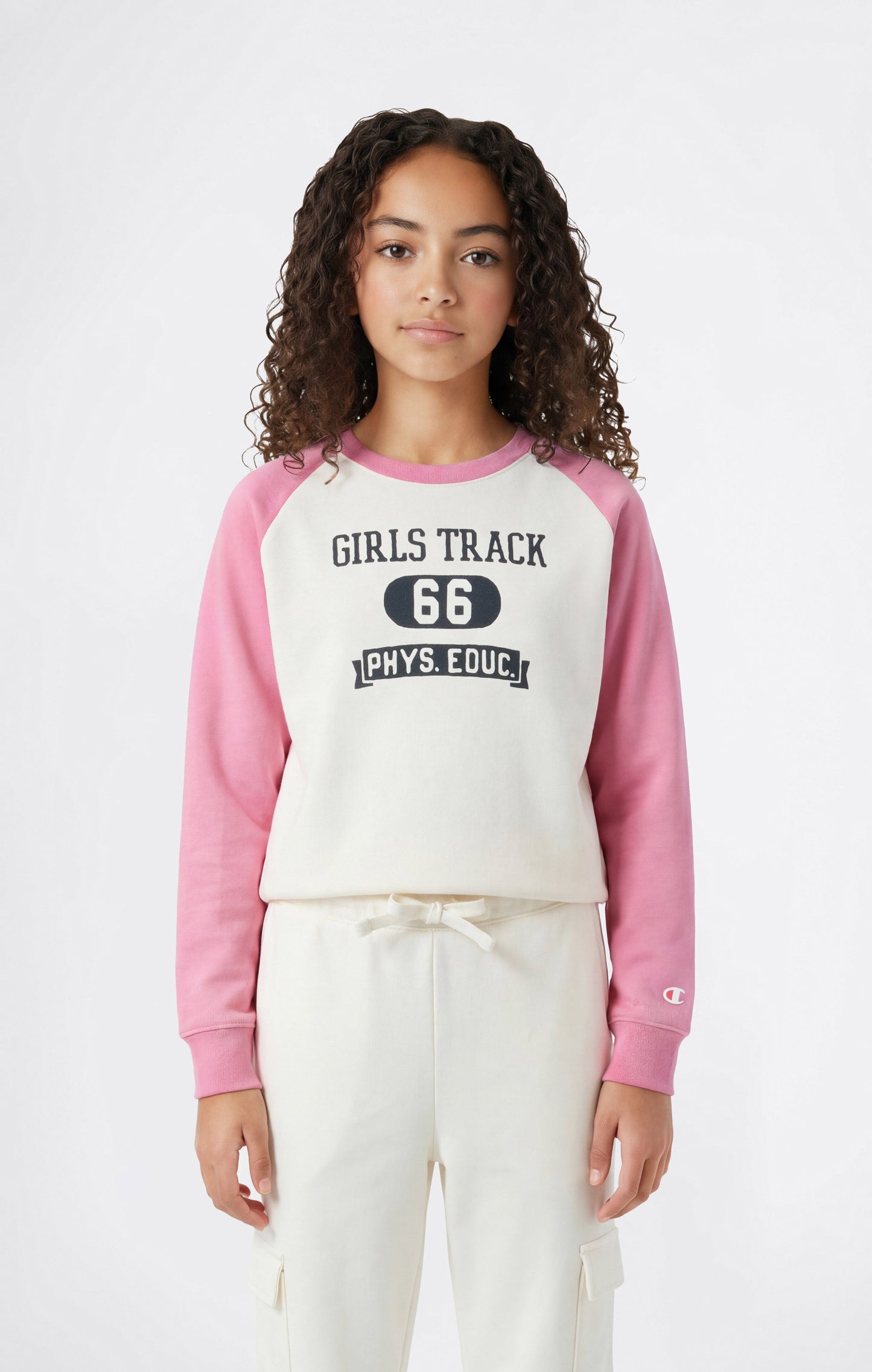Mädchen-Rundhals-Sweatshirt mit Grafik-Motiven (Leichtgewicht)
