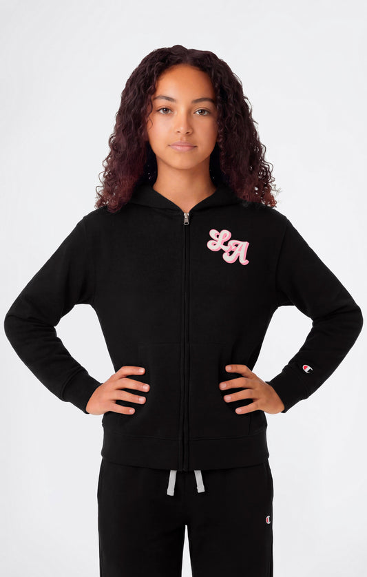 Girls' Hooded Full Zip Sweatshirt and Pants Tracksuit with Graphic