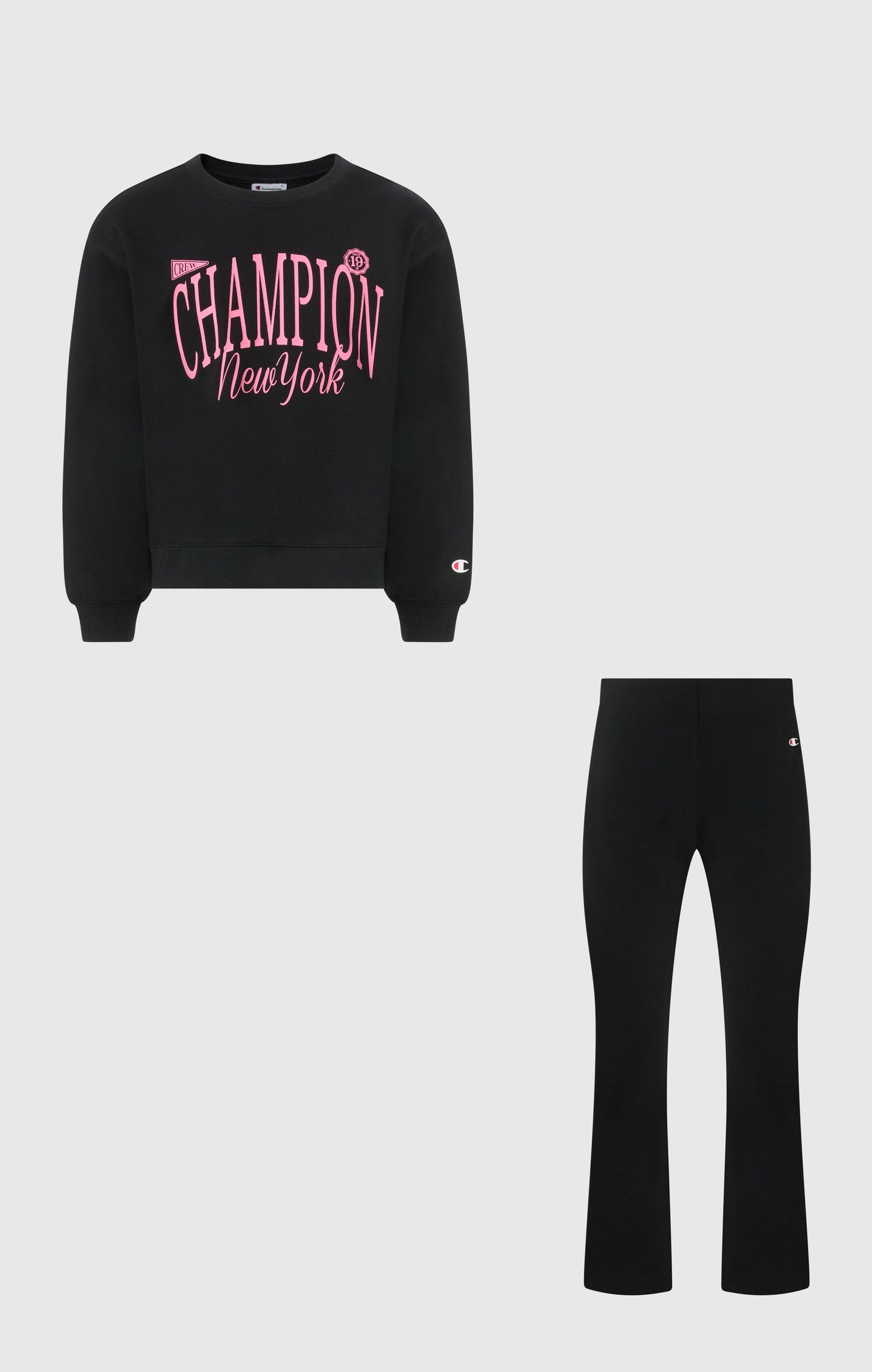 Mädchen Trainingsanzug mit Rundhals-Sweatshirt und Hose mit Grafik