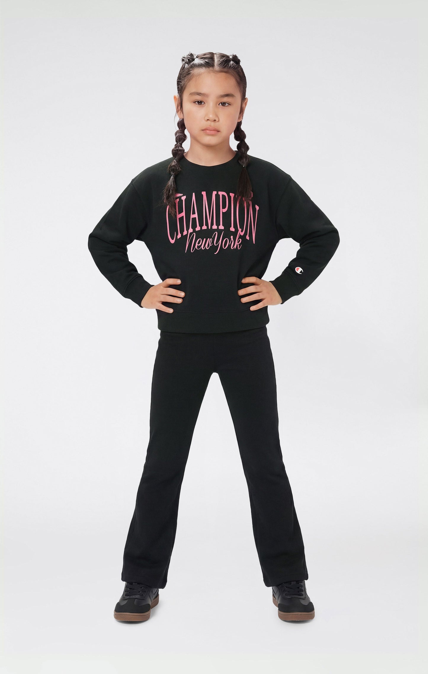 Mädchen Trainingsanzug mit Rundhals-Sweatshirt und Hose mit Grafik