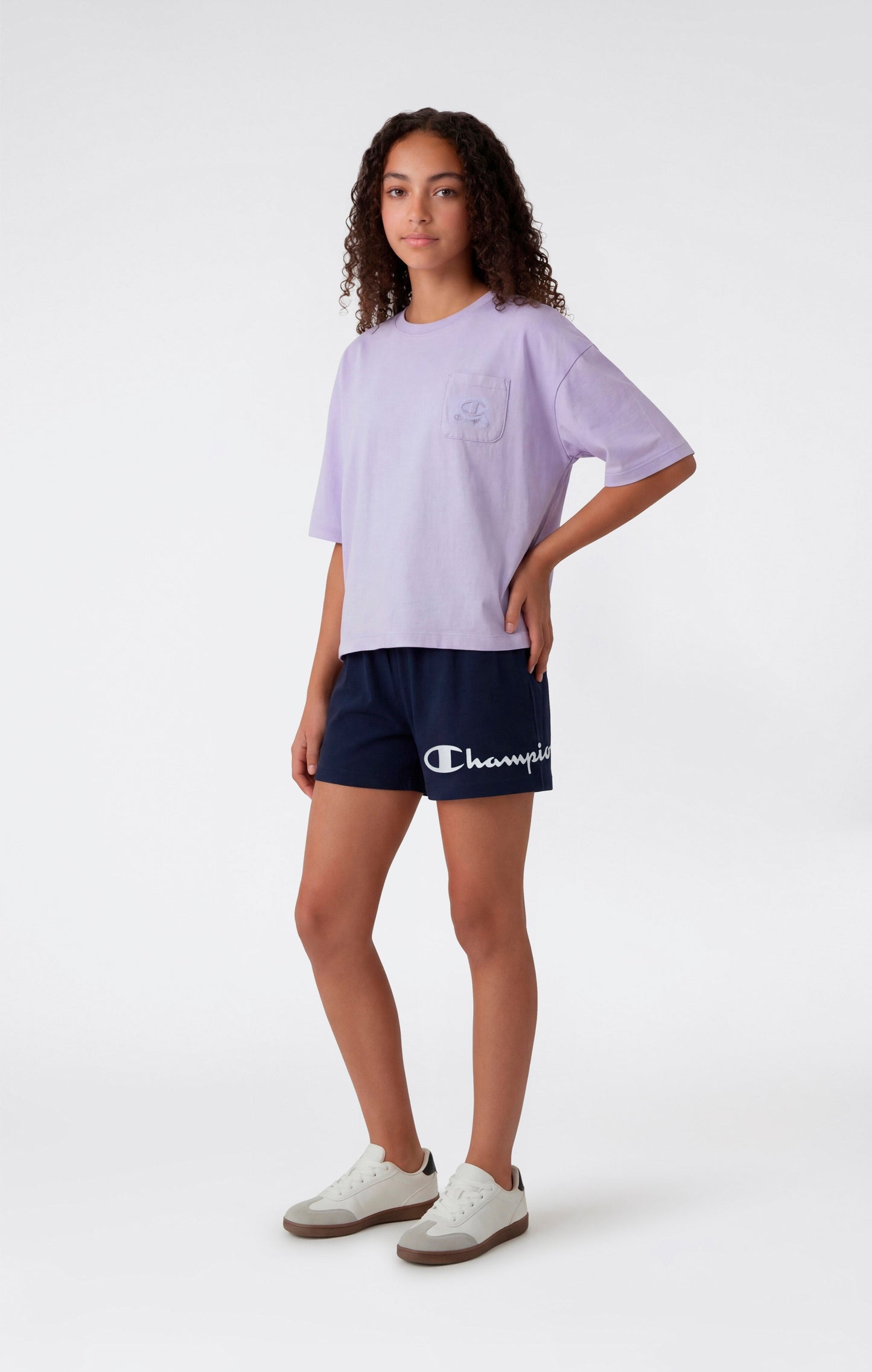 Girls' Cotton Shorts with Maxi Logo