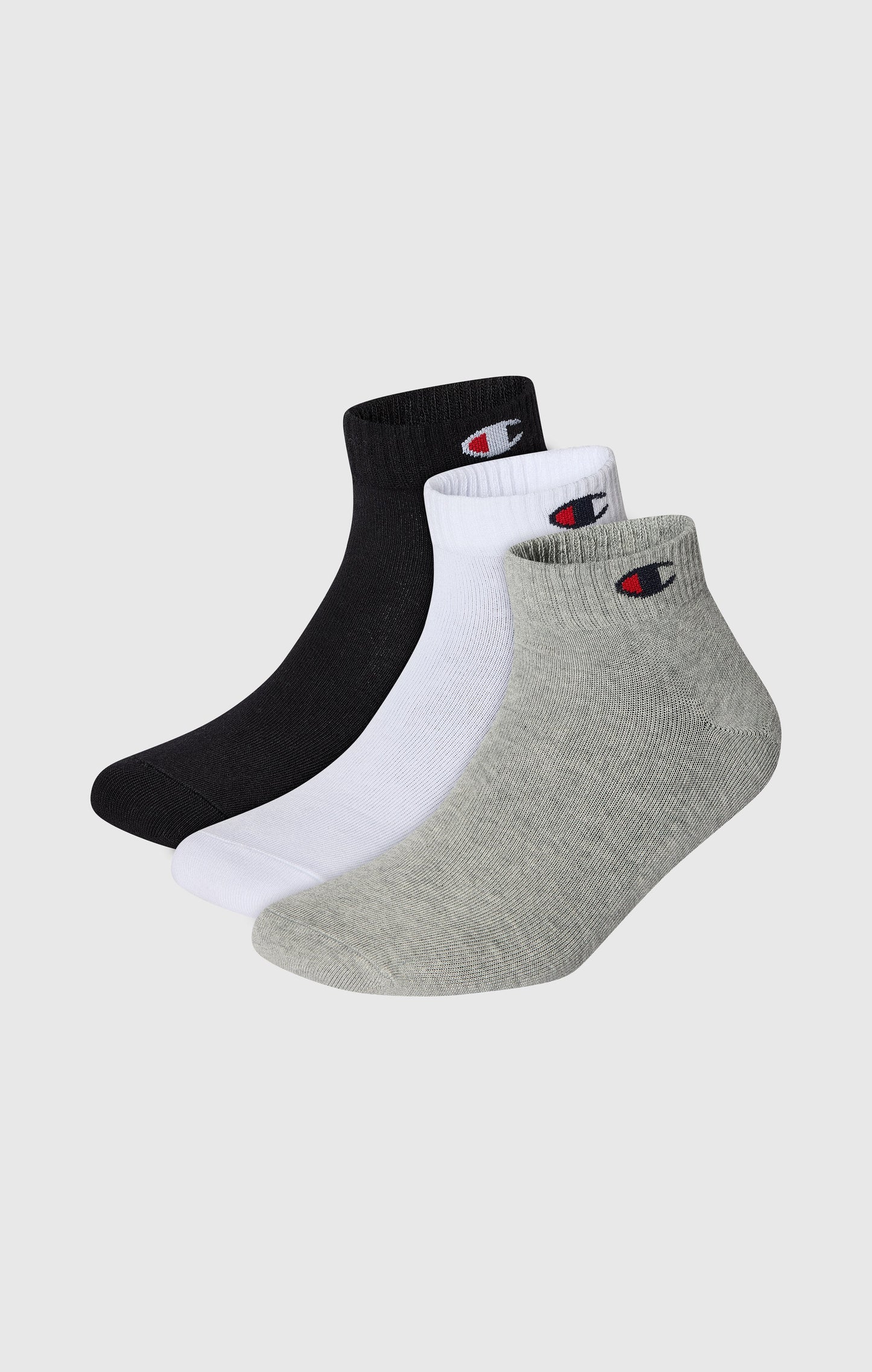 3er-Pack Quarter Socken für Kinder mit Schriftzug-Logo und C