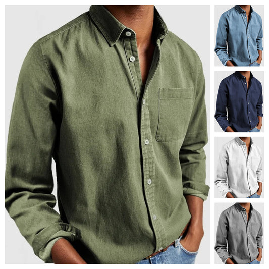 Herren lässiges Baumwoll-Basisshirt