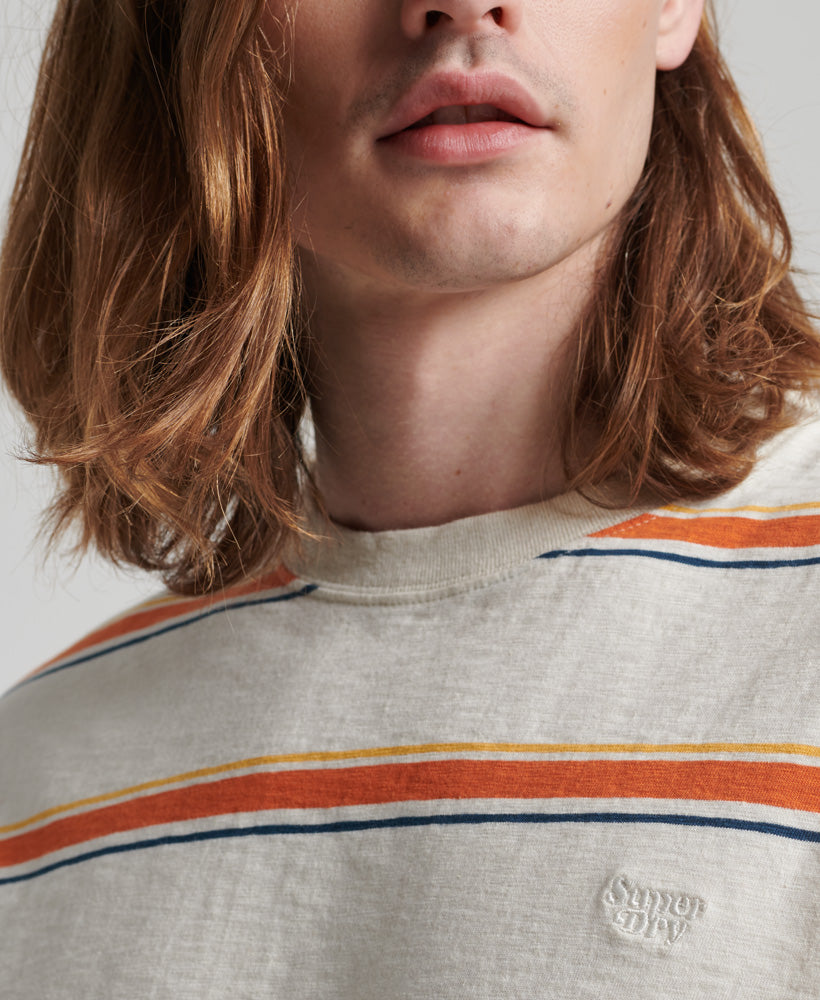 Organic Cotton Vintage Textured Stripe T-Shirt