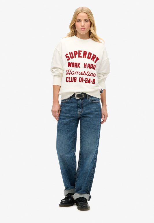 Workwear Embroider Loose Crew