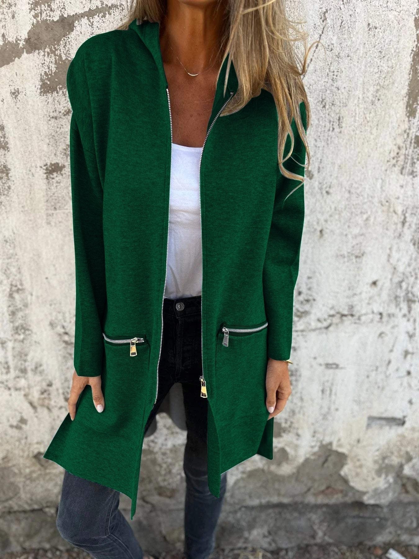 Kapuzenjacke mit Reißverschluss