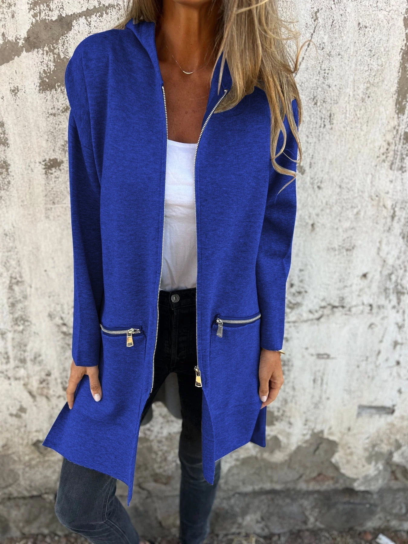 Kapuzenjacke mit Reißverschluss