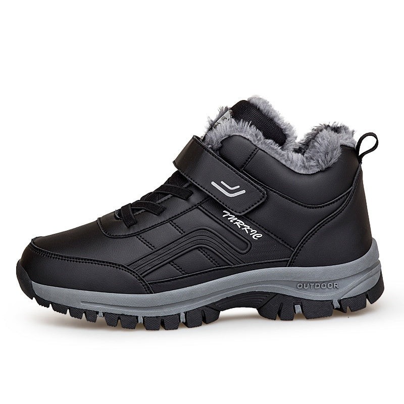 (Begrenzte Zeit 49% Rabattaktion) Herren Winter Warme Orthopädische Wander-Schneestiefel Wasserdicht Rutschfest Breite Zehenkappe Fußgewölbestütze Arbeitsstiefel