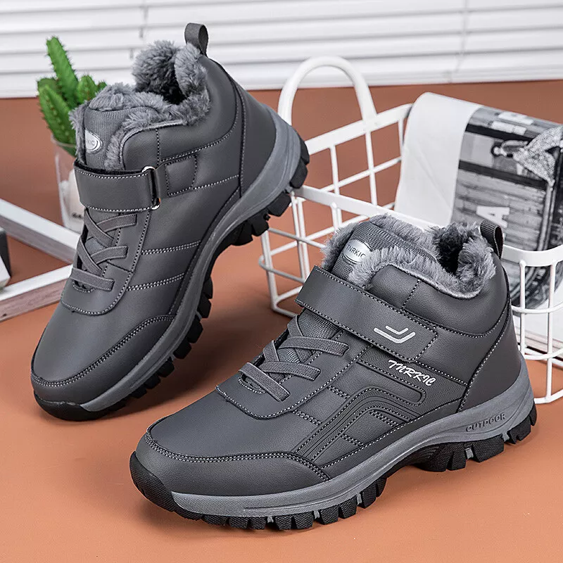 (Begrenzte Zeit 49% Rabattaktion) Herren Winter Warme Orthopädische Wander-Schneestiefel Wasserdicht Rutschfest Breite Zehenkappe Fußgewölbestütze Arbeitsstiefel