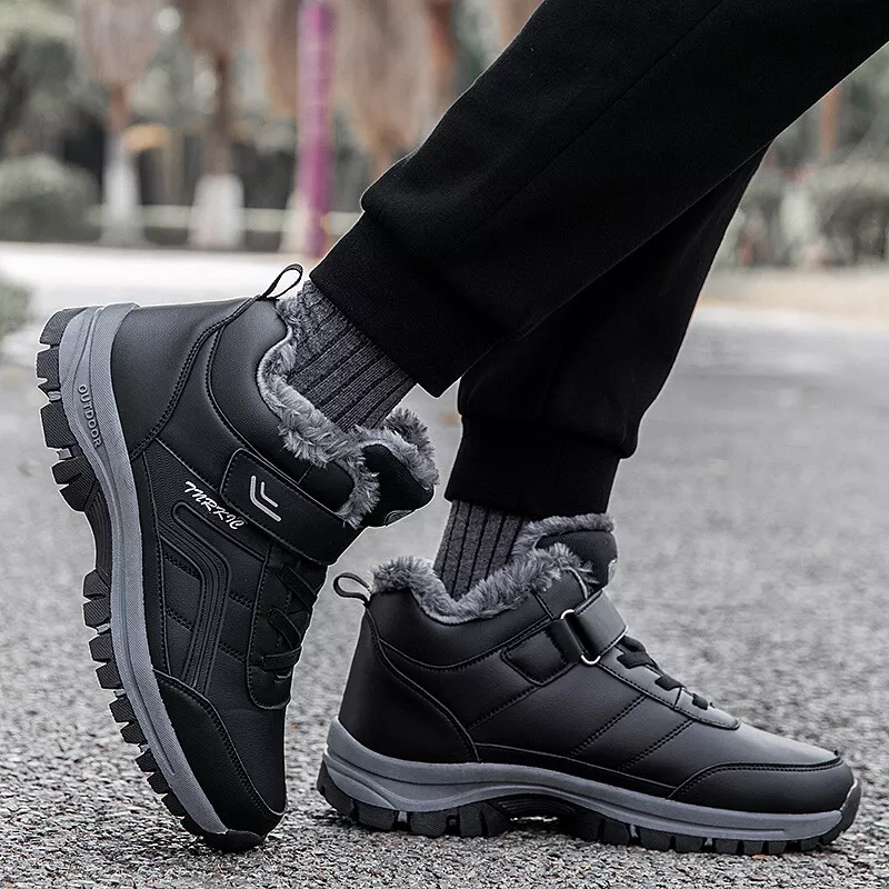 (Begrenzte Zeit 49% Rabattaktion) Herren Winter Warme Orthopädische Wander-Schneestiefel Wasserdicht Rutschfest Breite Zehenkappe Fußgewölbestütze Arbeitsstiefel
