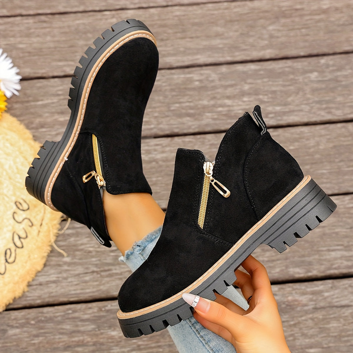 🔥Letzter Tag Promotion 50% RABATT - Plateau-Stiefeletten für Damen